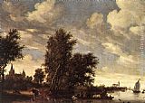 The Ferry Boat by Salomon van Ruysdael